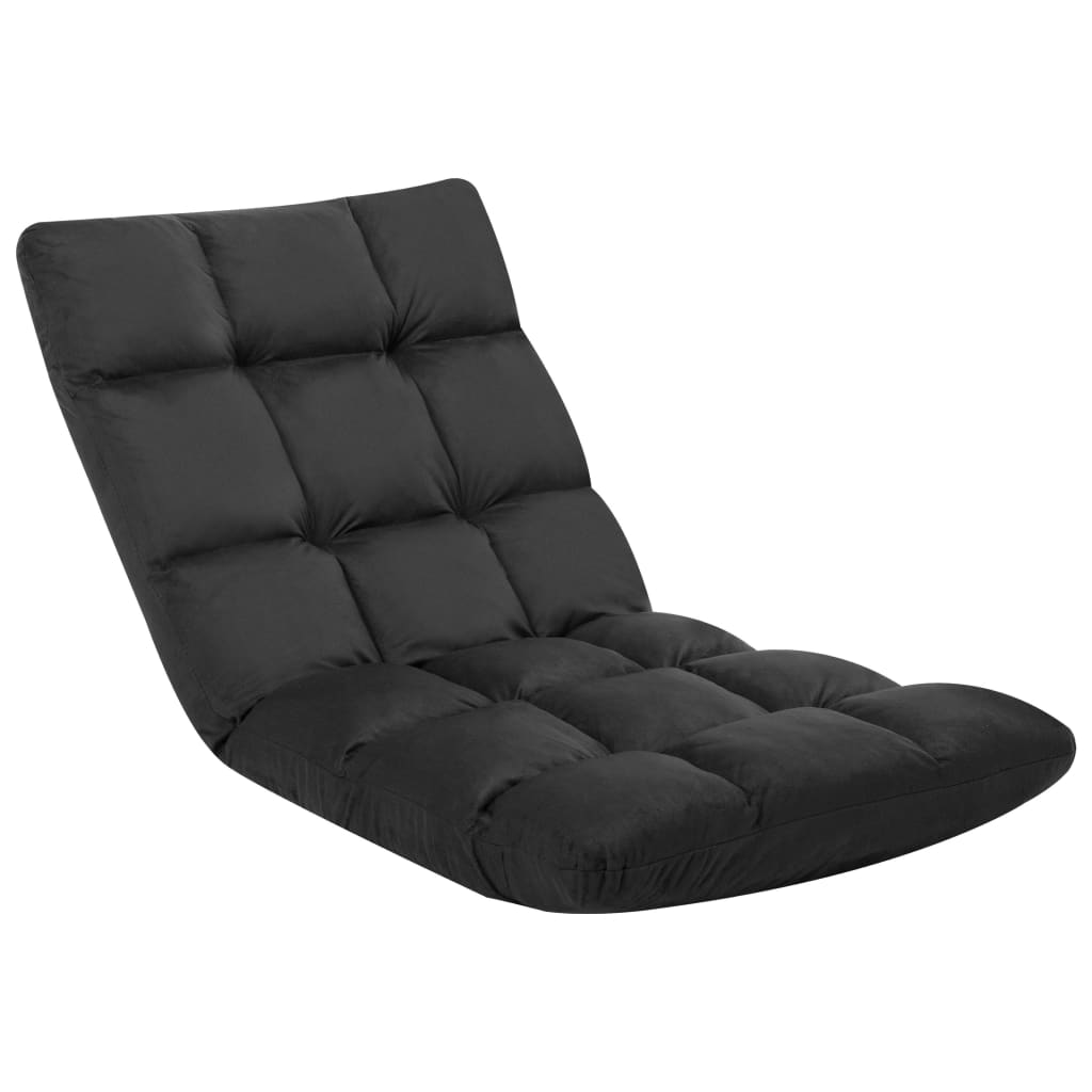 8720286104170_g_en_hd_1 vidaXL Folding Floor Chair Black Microfibre - Image 2
