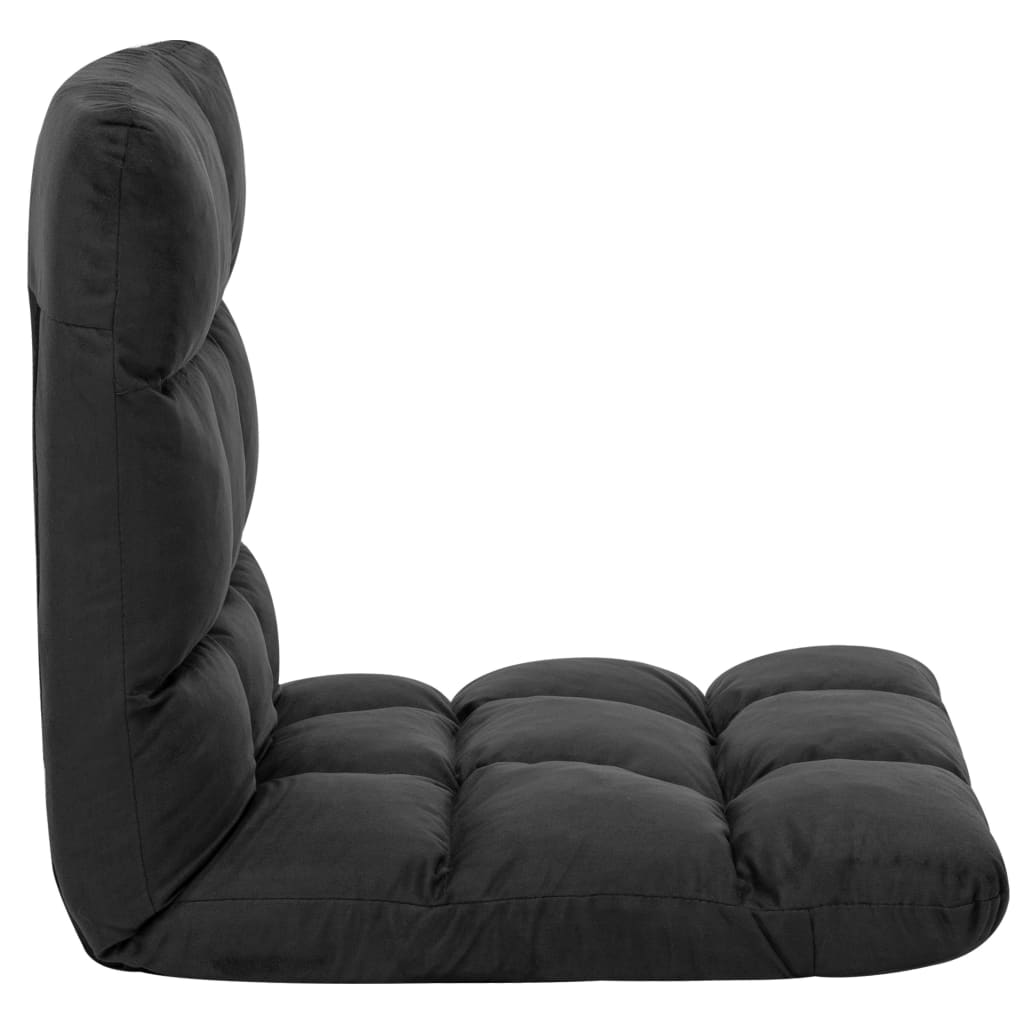 8720286104170_g_en_hd_3 vidaXL Folding Floor Chair Black Microfibre - Image 4