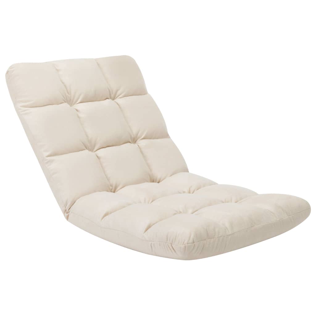 8720286104187_g_en_hd_1 vidaXL Folding Floor Chair Cream Microfibre - Image 2