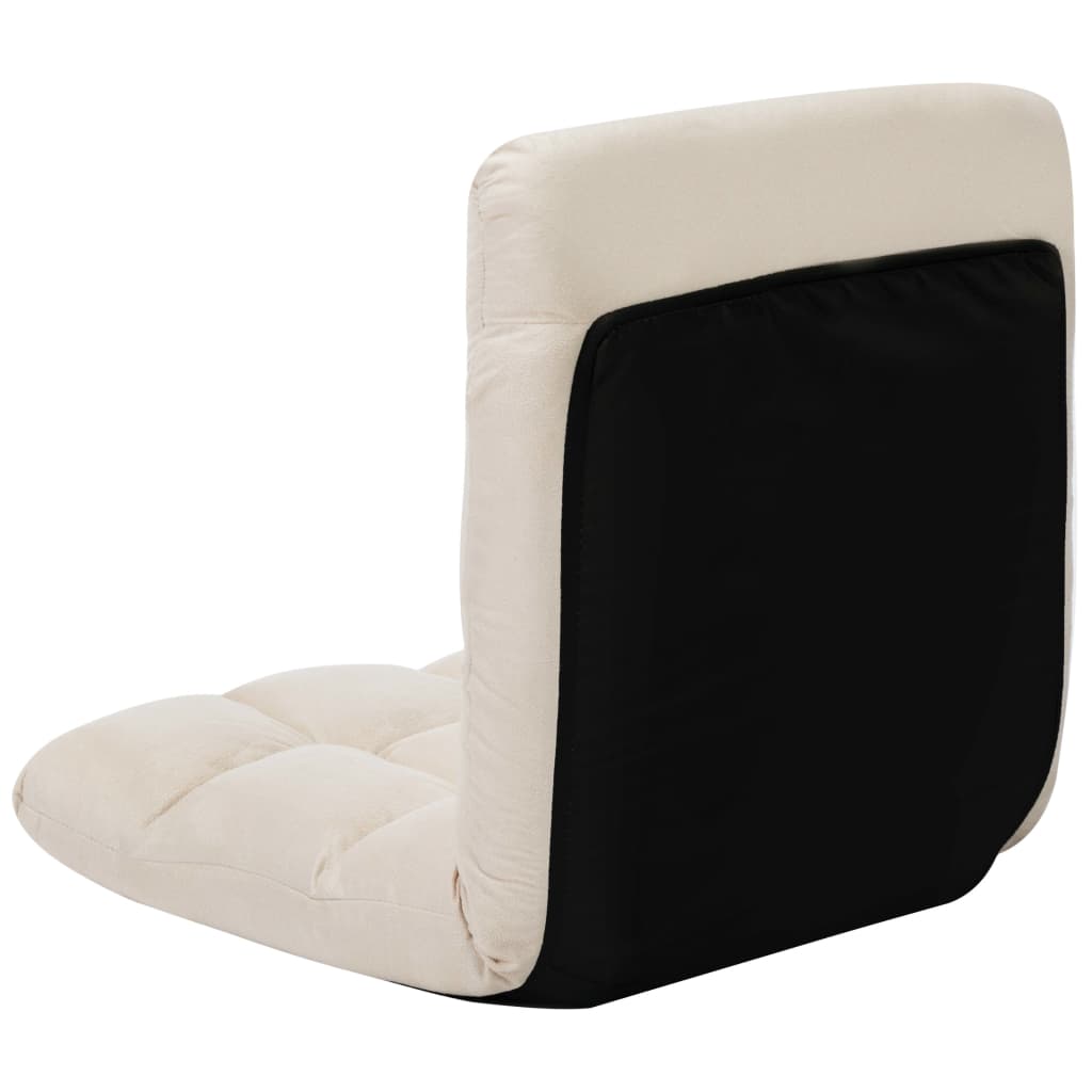 8720286104187_g_en_hd_4 vidaXL Folding Floor Chair Cream Microfibre - Image 5