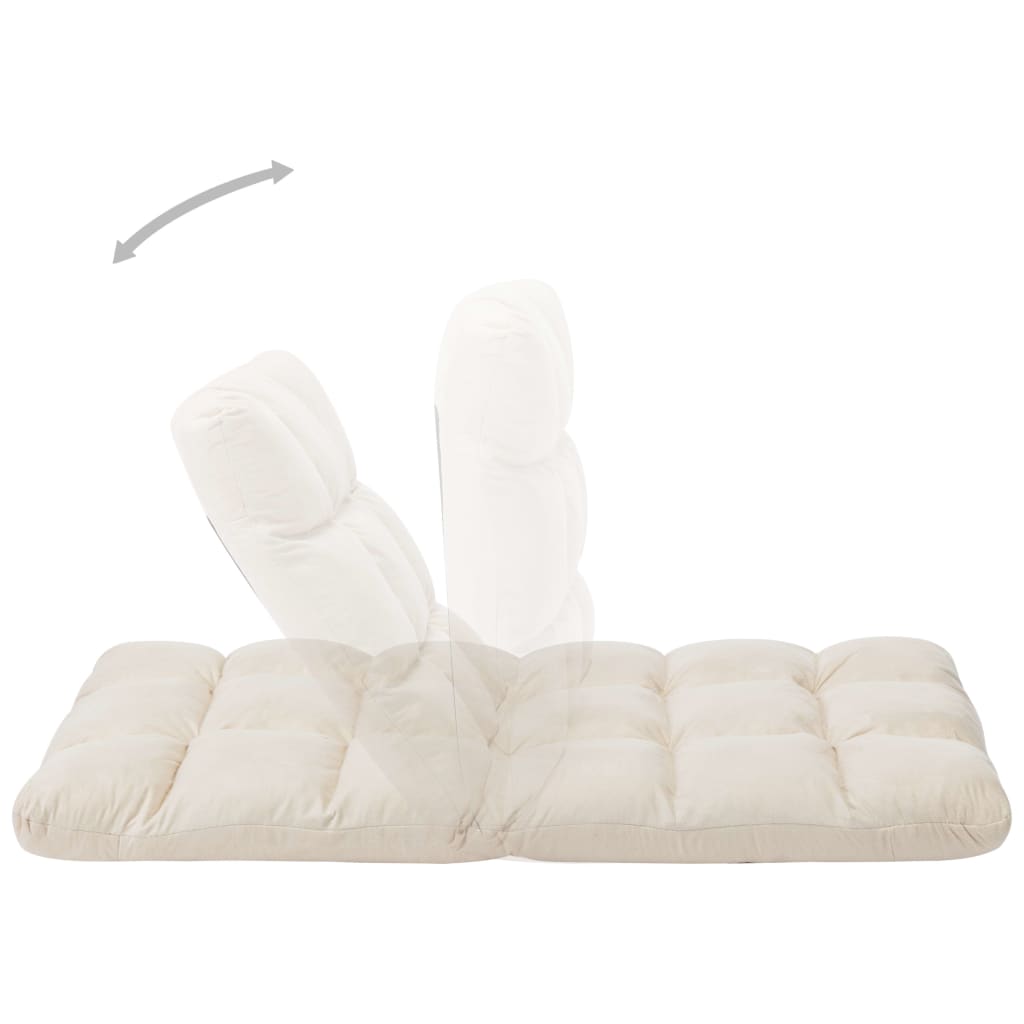 8720286104187_g_en_hd_5 vidaXL Folding Floor Chair Cream Microfibre - Image 6