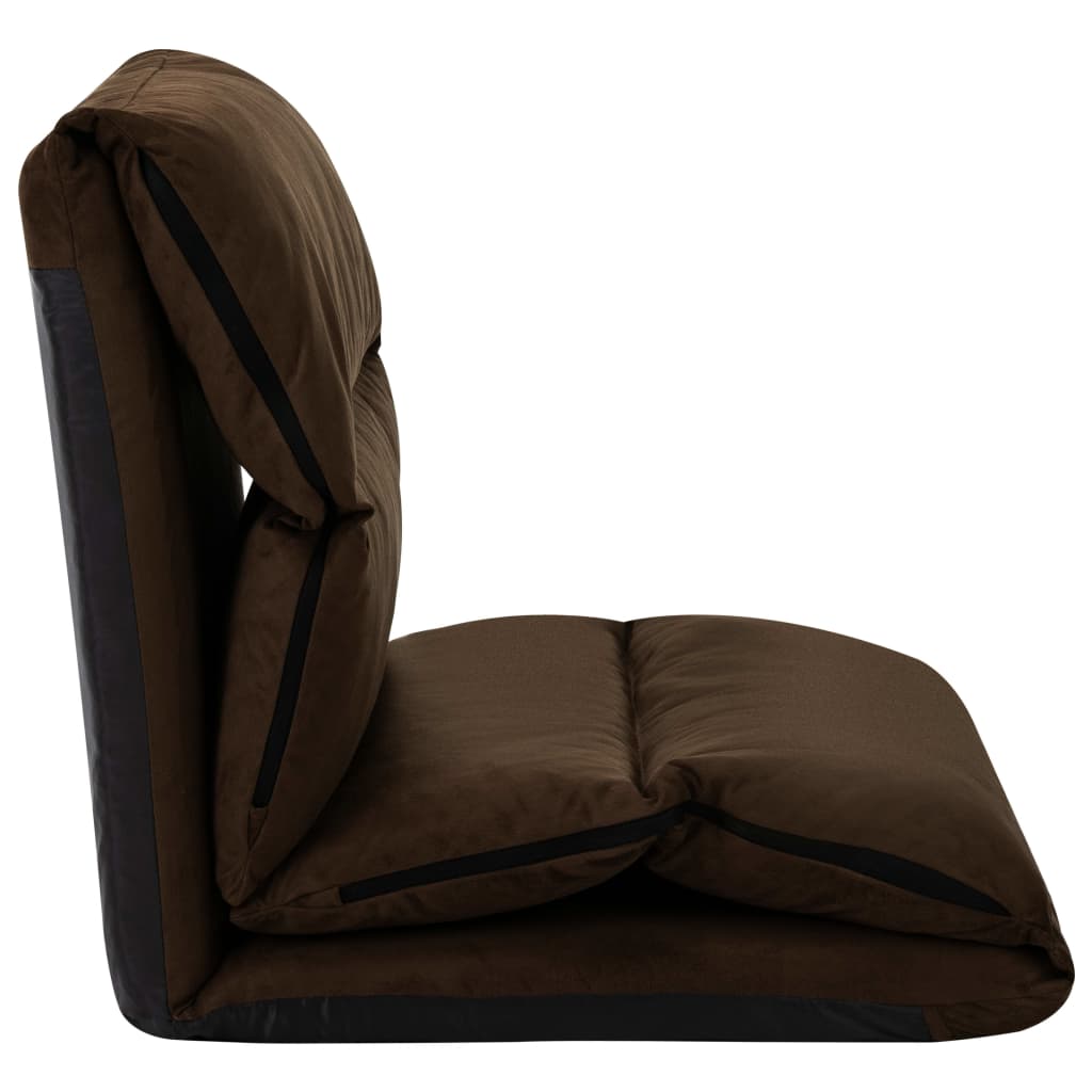 8720286104194_g_en_hd_5 vidaXL Folding Floor Chair Brown Microfibre - Image 6