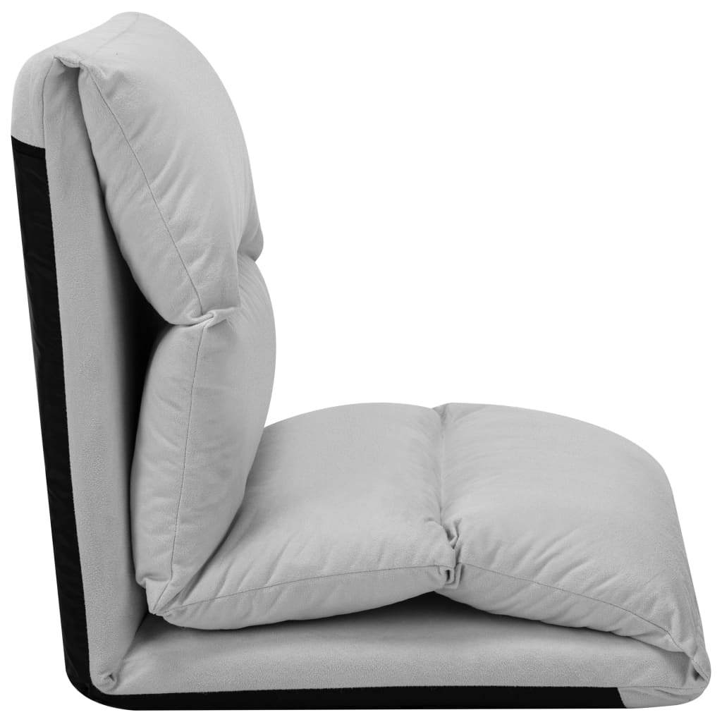 8720286104217_g_en_hd_5 vidaXL Folding Floor Chair Light Grey Microfibre - Image 6