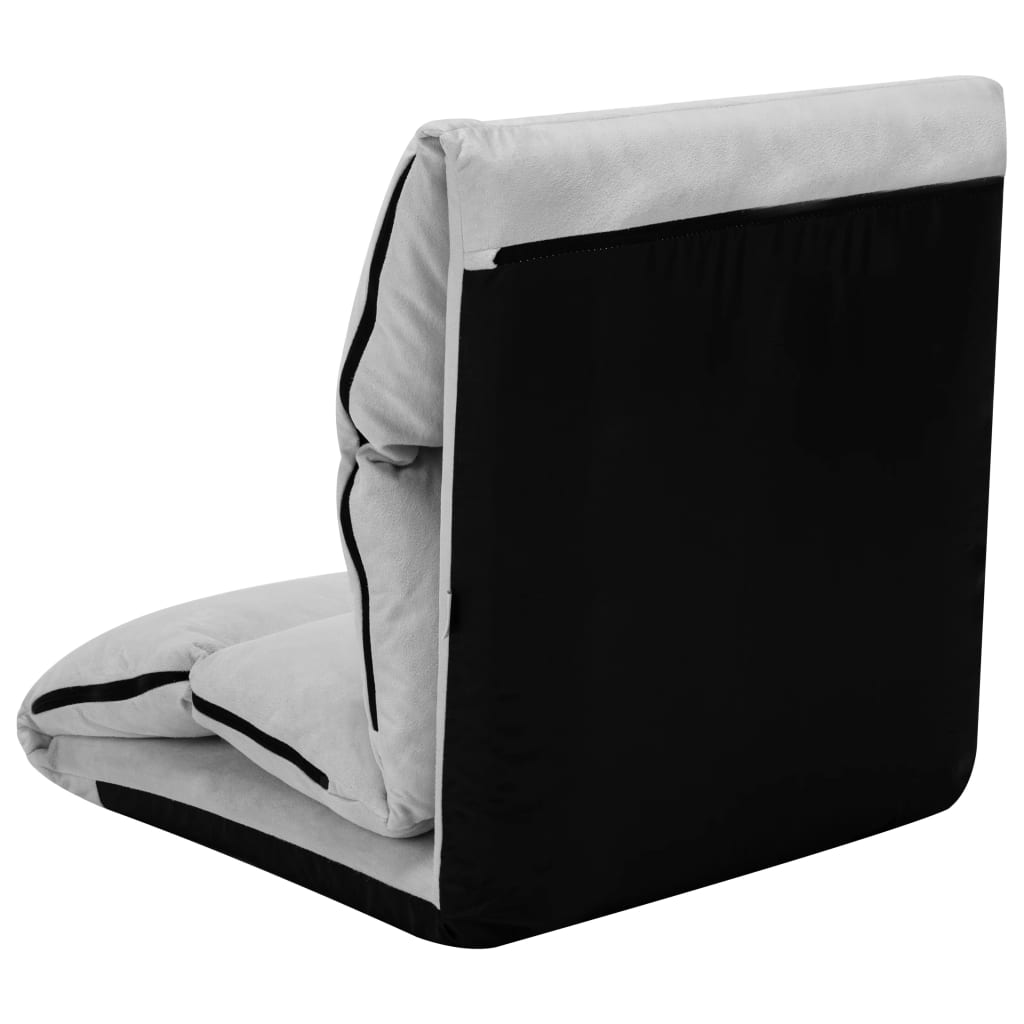 8720286104217_g_en_hd_6 vidaXL Folding Floor Chair Light Grey Microfibre - Image 7