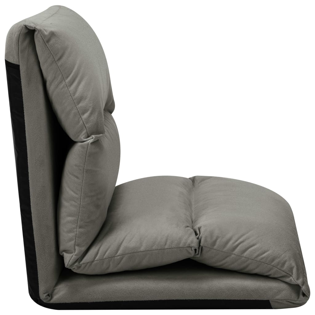 8720286104224_g_en_hd_5 vidaXL Folding Floor Chair Dark Grey Microfibre - Image 6