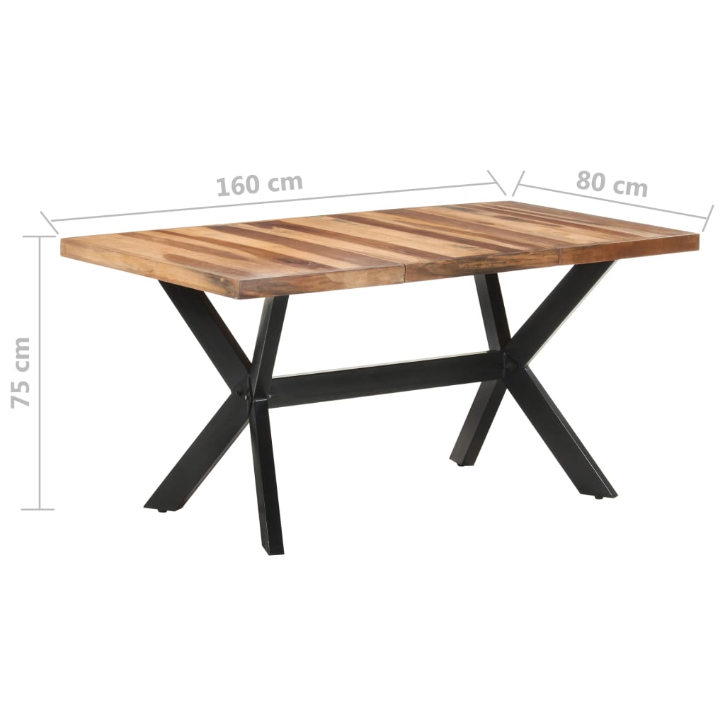 8720286104439_g_en_hd_5 vidaXL Dining Table 160x80x75 cm Solid Wood with Honey Finish - Image 6