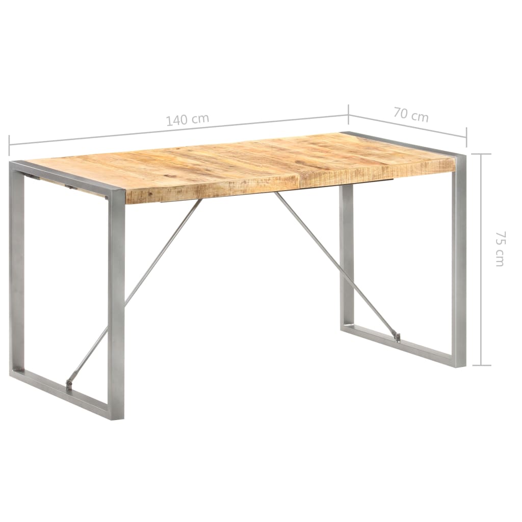 8720286104545_g_en_hd_6 vidaXL Dining Table 140x70x75 cm Solid Wood Mango - Image 7