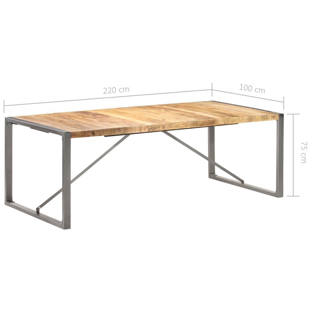 8720286104583_g_en_hd_6 vidaXL Dining Table 220x100x75 cm Solid Wood Mango - Image 7