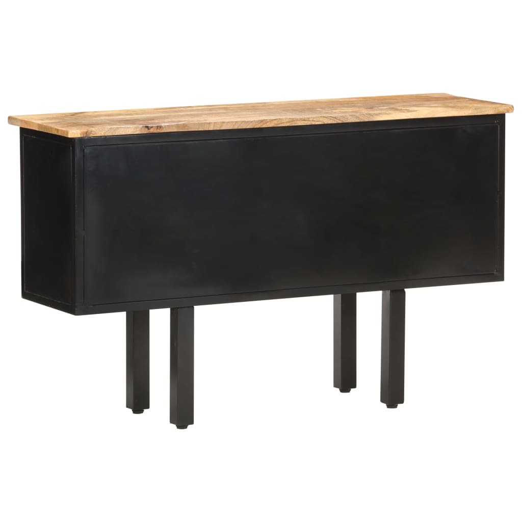 8720286104637_g_en_hd_2 vidaXL Sideboard 110x30x65 cm Solid Rough Mango Wood and Steel - Image 4