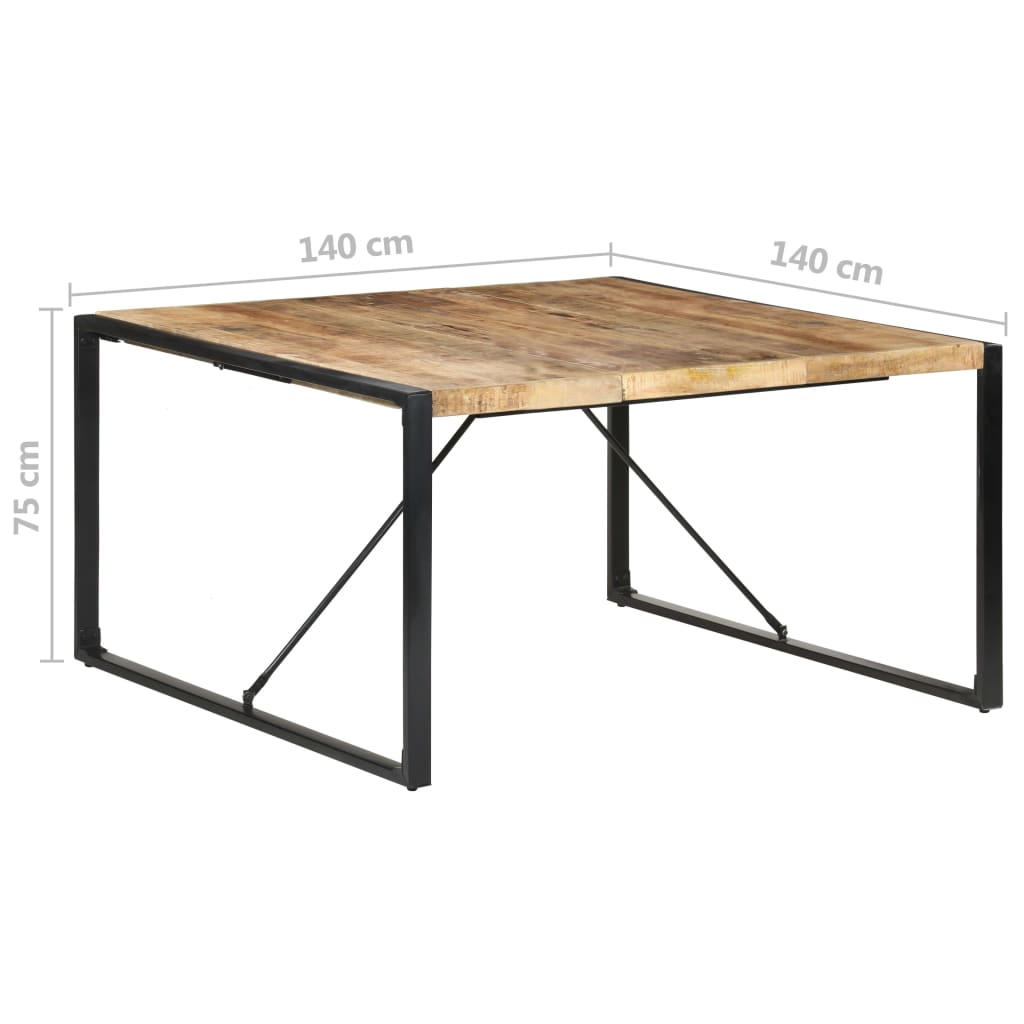 8720286104644_g_en_hd_5 vidaXL Dining Table 140x140x75 cm Solid Wood Mango - Image 6