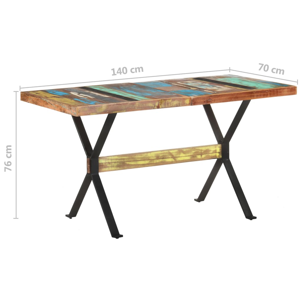 8720286104996_g_en_hd_6 vidaXL Dining Table 140x70x76 cm Solid Reclaimed Wood - Image 7