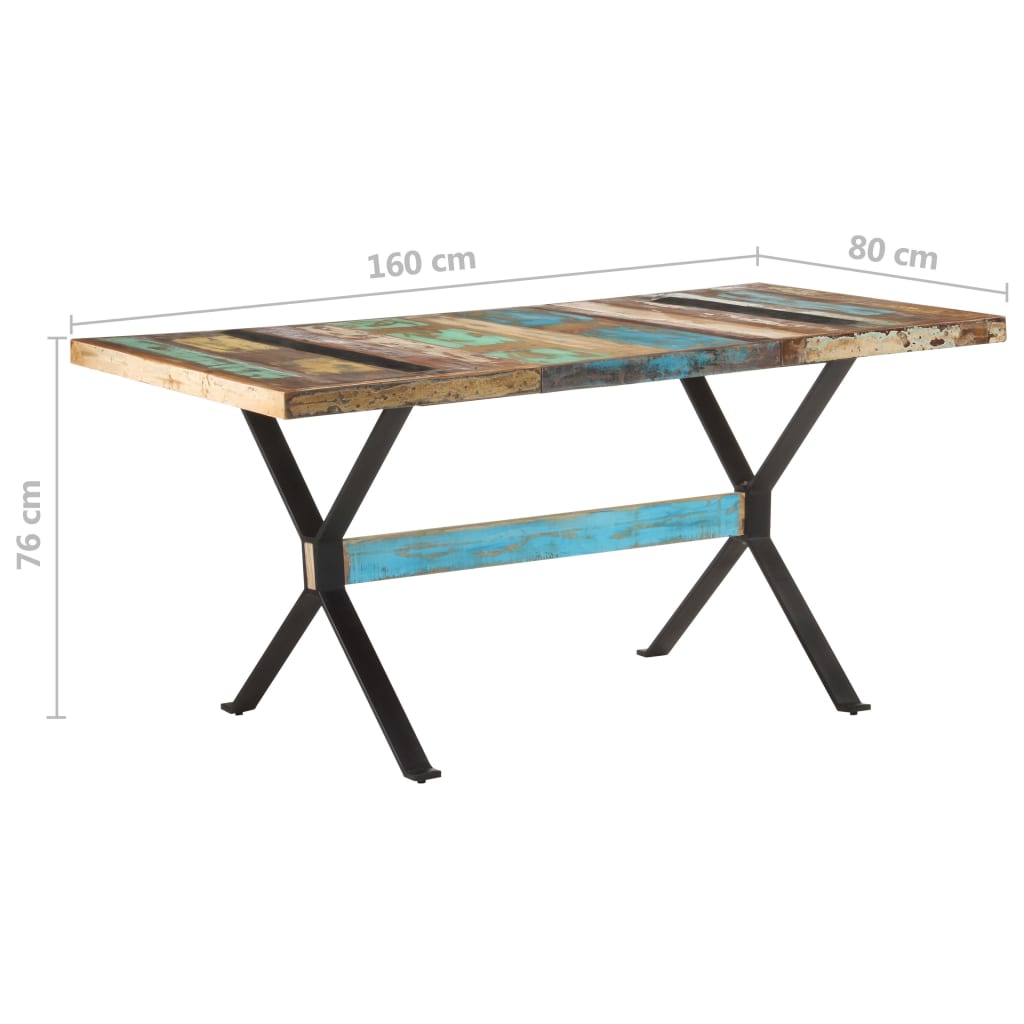 8720286105016_g_en_hd_6 vidaXL Dining Table 160x80x76 cm Solid Reclaimed Wood - Image 7