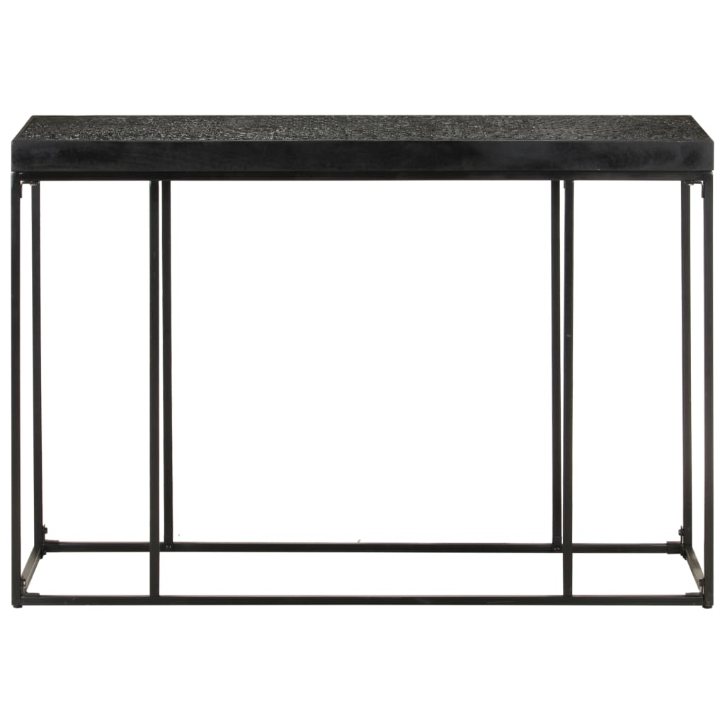 8720286105047_g_en_hd_1 vidaXL Console Table Black 110x35x76 cm Solid Acacia and Mango Wood - Image 2