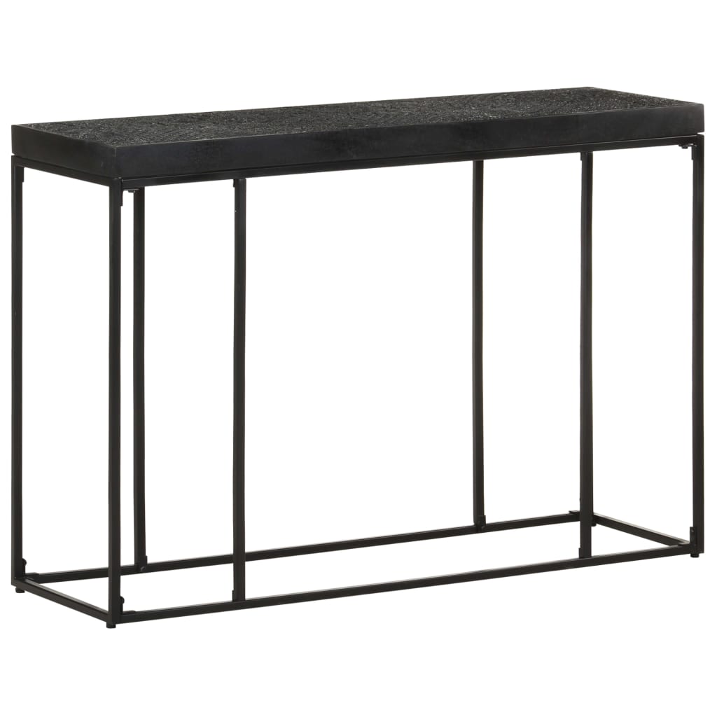 8720286105047_g_en_hd_6 vidaXL Console Table Black 110x35x76 cm Solid Acacia and Mango Wood - Image 8