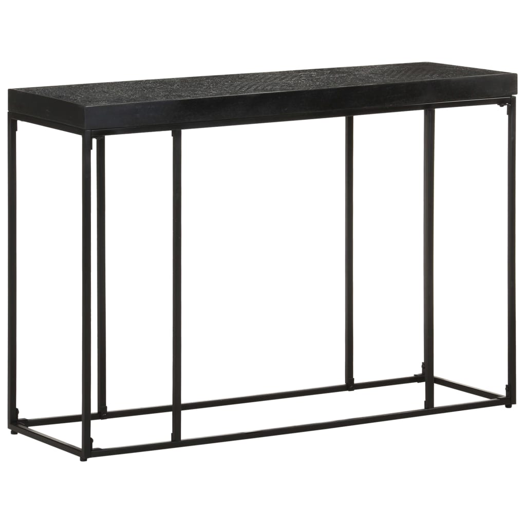 8720286105047_g_en_hd_7 vidaXL Console Table Black 110x35x76 cm Solid Acacia and Mango Wood - Image 9