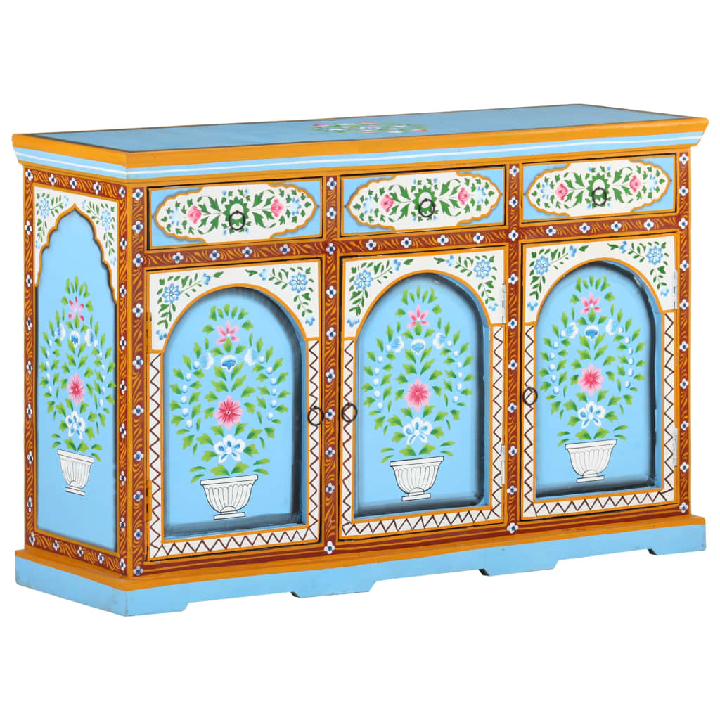 8720286105535_g_en_hd_12 vidaXL Hand Painted Sideboard 120x35x76 cm Solid Mango Wood - Image 14