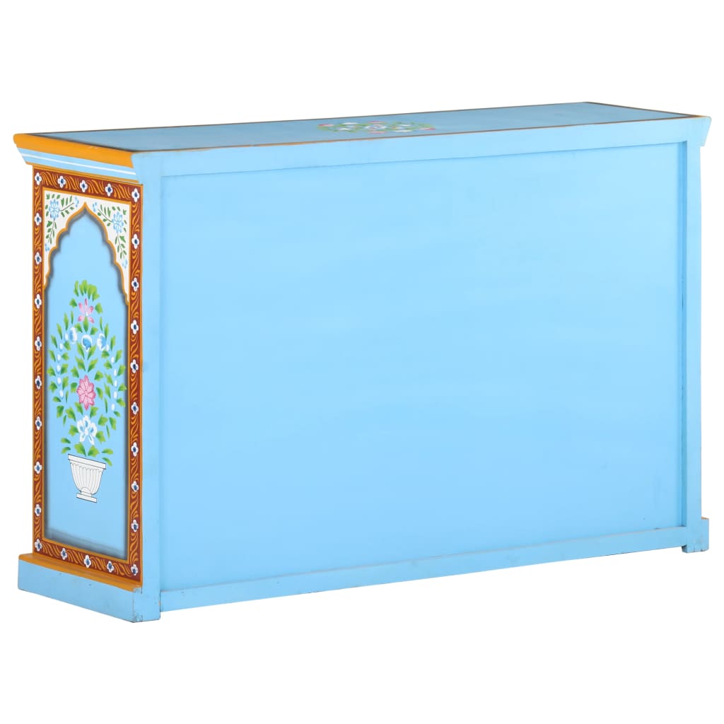 8720286105535_g_en_hd_4 vidaXL Hand Painted Sideboard 120x35x76 cm Solid Mango Wood - Image 6