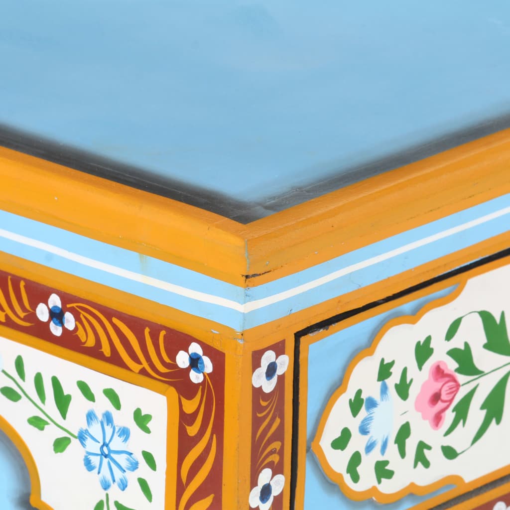 8720286105535_g_en_hd_6 vidaXL Hand Painted Sideboard 120x35x76 cm Solid Mango Wood - Image 8