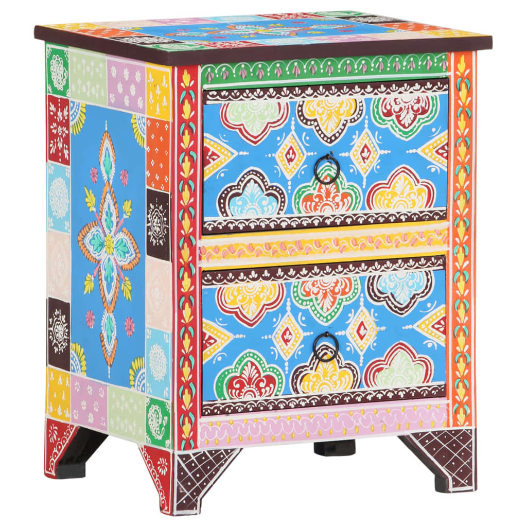 8720286105580_g_en_hd_12 vidaXL Hand Painted Bedside Cabinet 40x30x50 cm Solid Mango Wood - Image 14