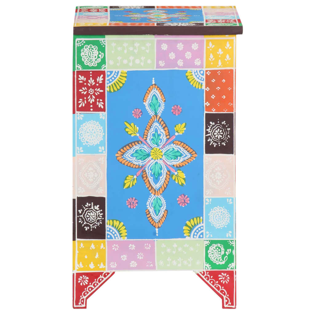 8720286105580_g_en_hd_3 vidaXL Hand Painted Bedside Cabinet 40x30x50 cm Solid Mango Wood - Image 5