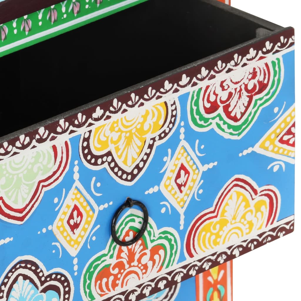 8720286105580_g_en_hd_6 vidaXL Hand Painted Bedside Cabinet 40x30x50 cm Solid Mango Wood - Image 8