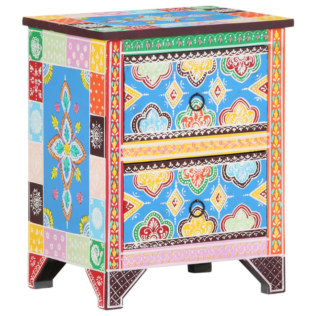 8720286105580_g_en_hd_9 vidaXL Hand Painted Bedside Cabinet 40x30x50 cm Solid Mango Wood - Image 11