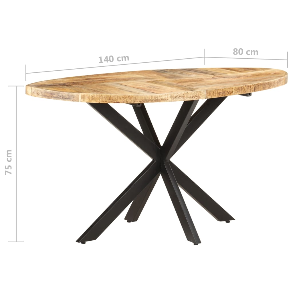 8720286105610_g_en_hd_6 vidaXL Dining Table 140x80x75 cm Solid Mango Wood - Image 7
