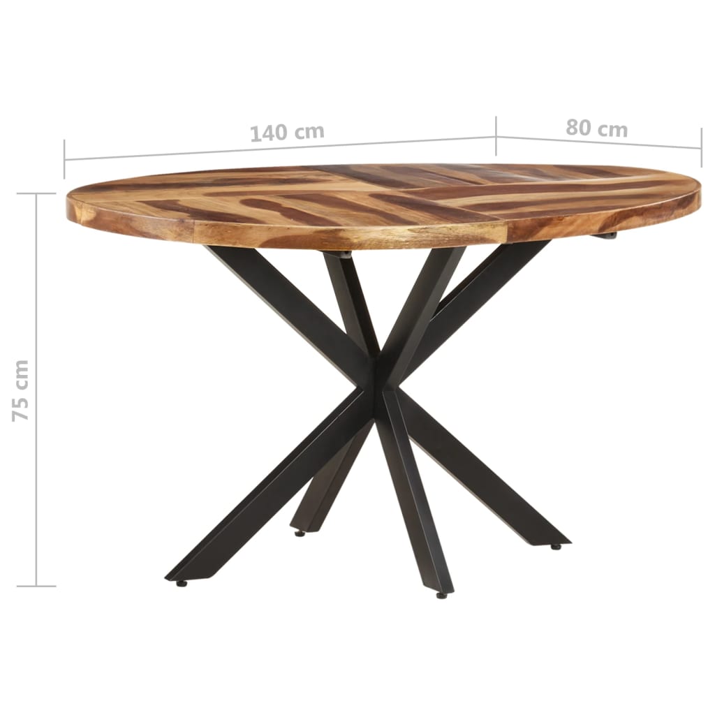 8720286105634_g_en_hd_6 vidaXL Dining Table 140x80x75cm Solid Acacia Wood - Image 7