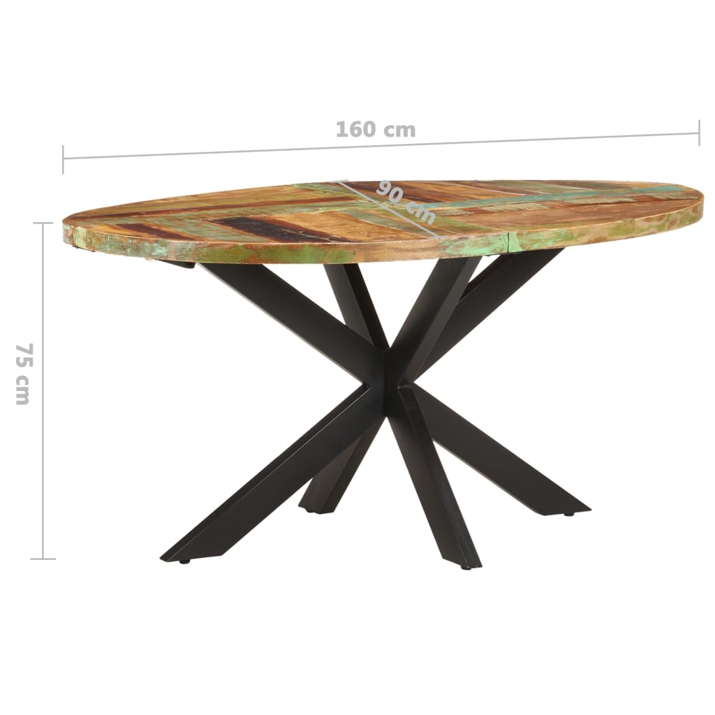 8720286105658_g_en_hd_4 vidaXL Dining Table 160x90x75 cm Solid Reclaimed Wood - Image 5