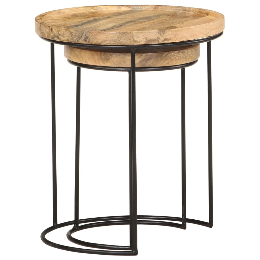 8720286105979_g_en_hd_2 vidaXL 2 Piece Coffee Table Set Solid Mango Wood and Steel - Image 3