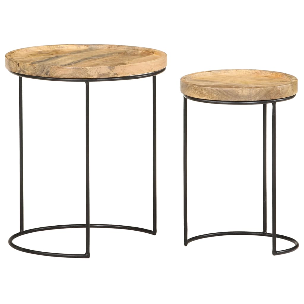 8720286105979_g_en_hd_3 vidaXL 2 Piece Coffee Table Set Solid Mango Wood and Steel - Image 4
