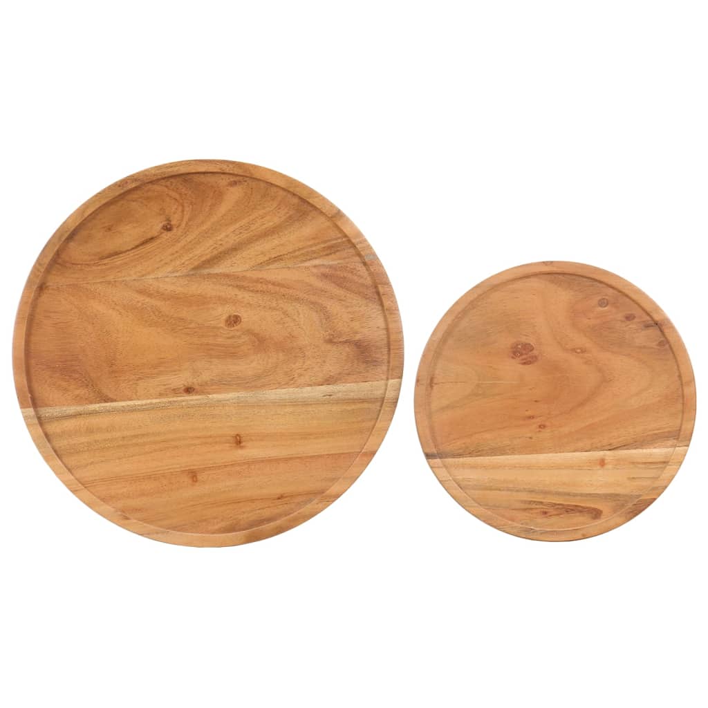 8720286105986_g_en_hd_5 vidaXL 2 Piece Coffee Table Set Solid Acacia Wood and Steel - Image 6