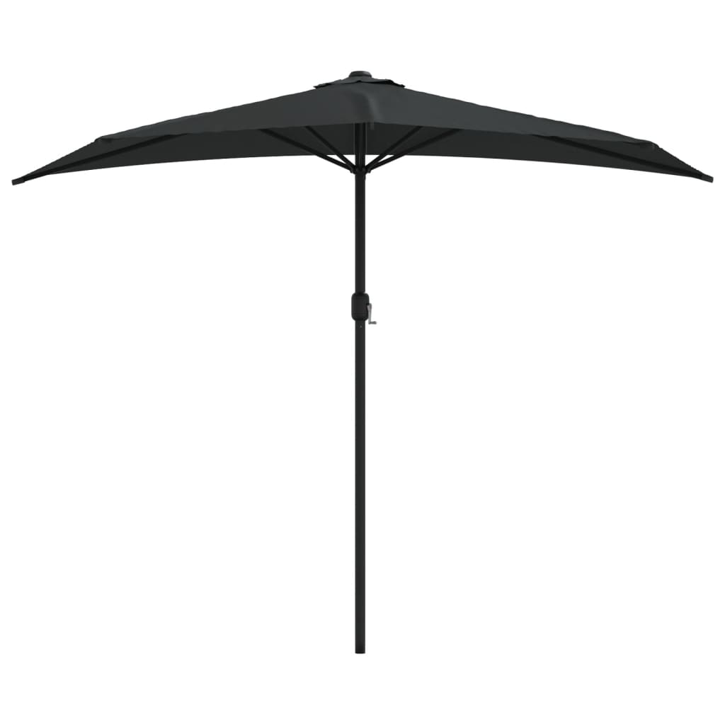 8720286106082_g_en_hd_1 vidaXL Balcony Parasol with Aluminium Pole Black 270x144x222 cm Half - Image 3