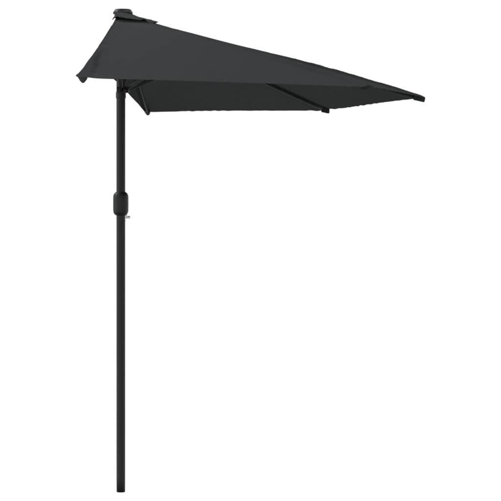 8720286106082_g_en_hd_2 vidaXL Balcony Parasol with Aluminium Pole Black 270x144x222 cm Half - Image 4