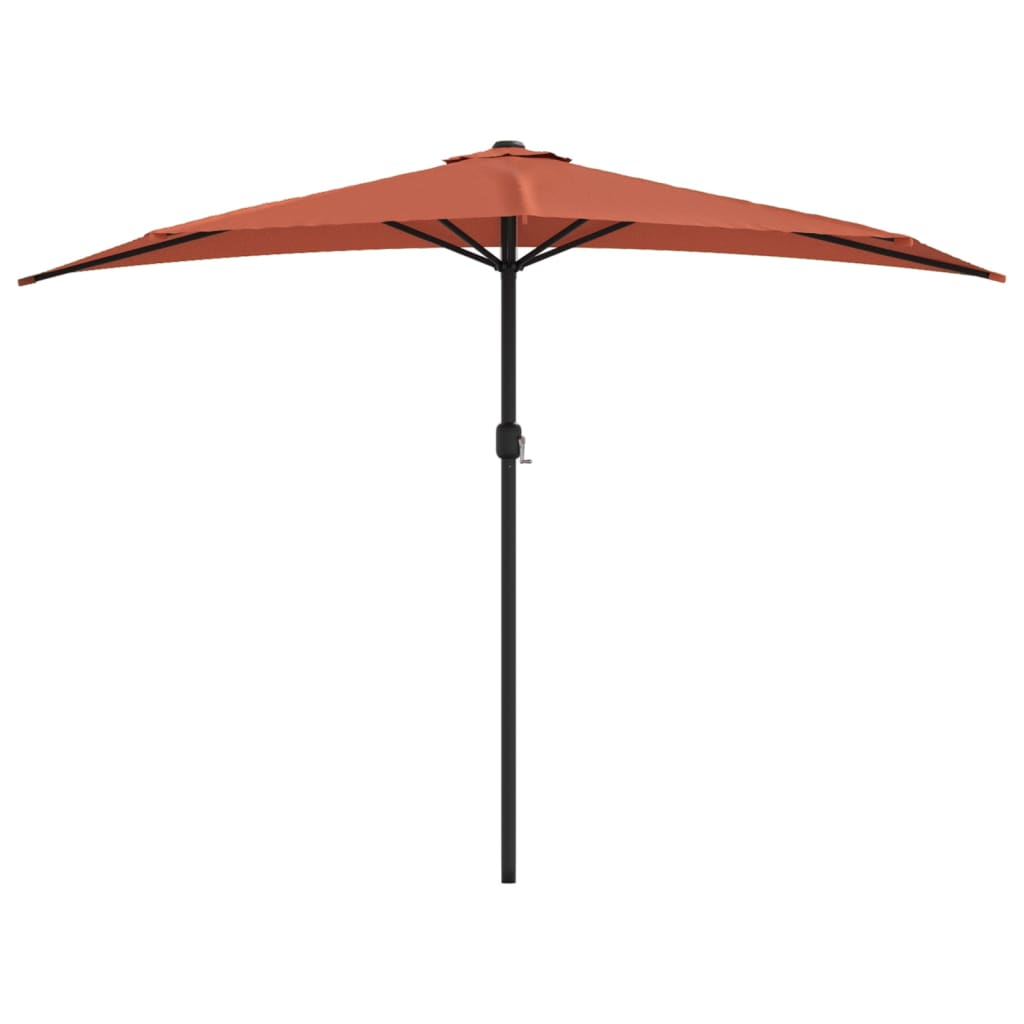 8720286106112_g_en_hd_1 vidaXL Balcony Parasol with Aluminium Pole Terracotta 300x155x223 cm Half - Image 3