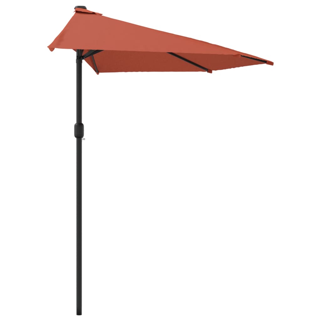 8720286106112_g_en_hd_2 vidaXL Balcony Parasol with Aluminium Pole Terracotta 300x155x223 cm Half - Image 4