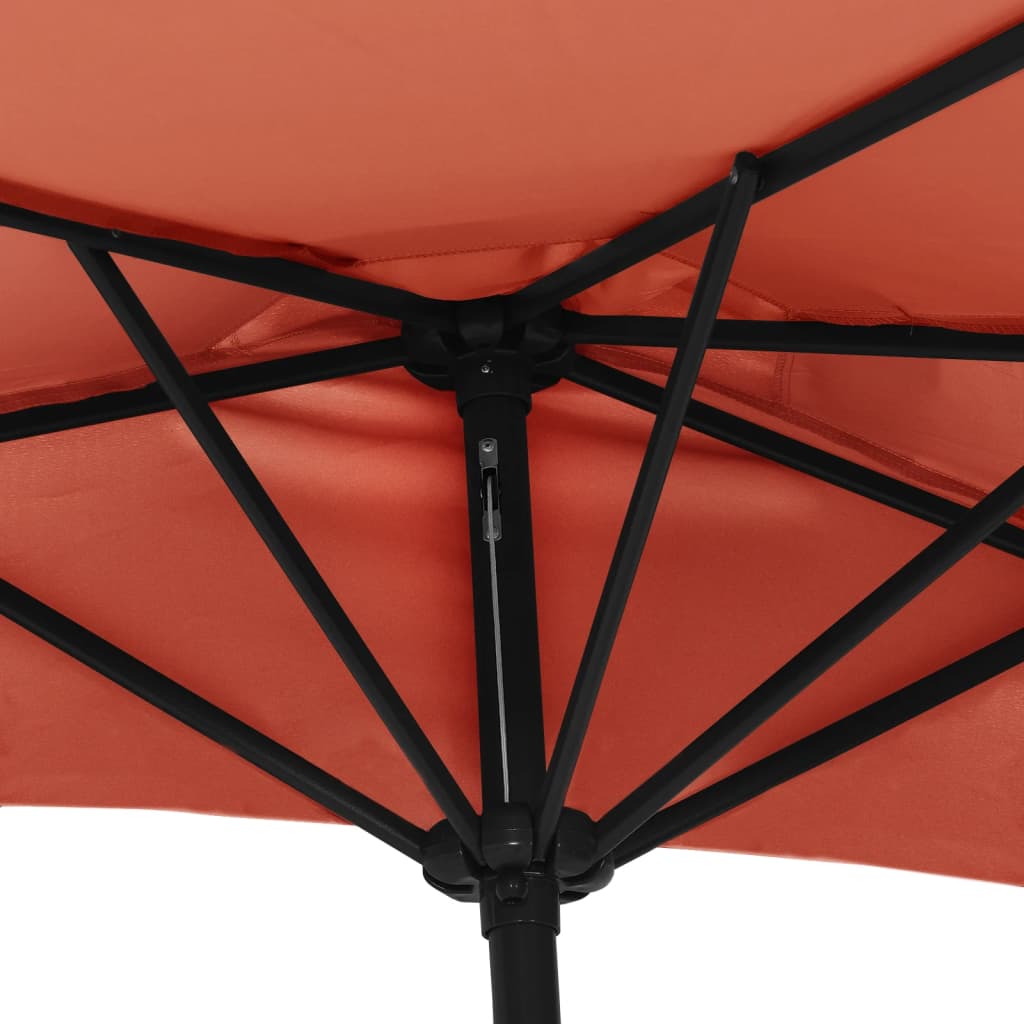 8720286106112_g_en_hd_4 vidaXL Balcony Parasol with Aluminium Pole Terracotta 300x155x223 cm Half - Image 6