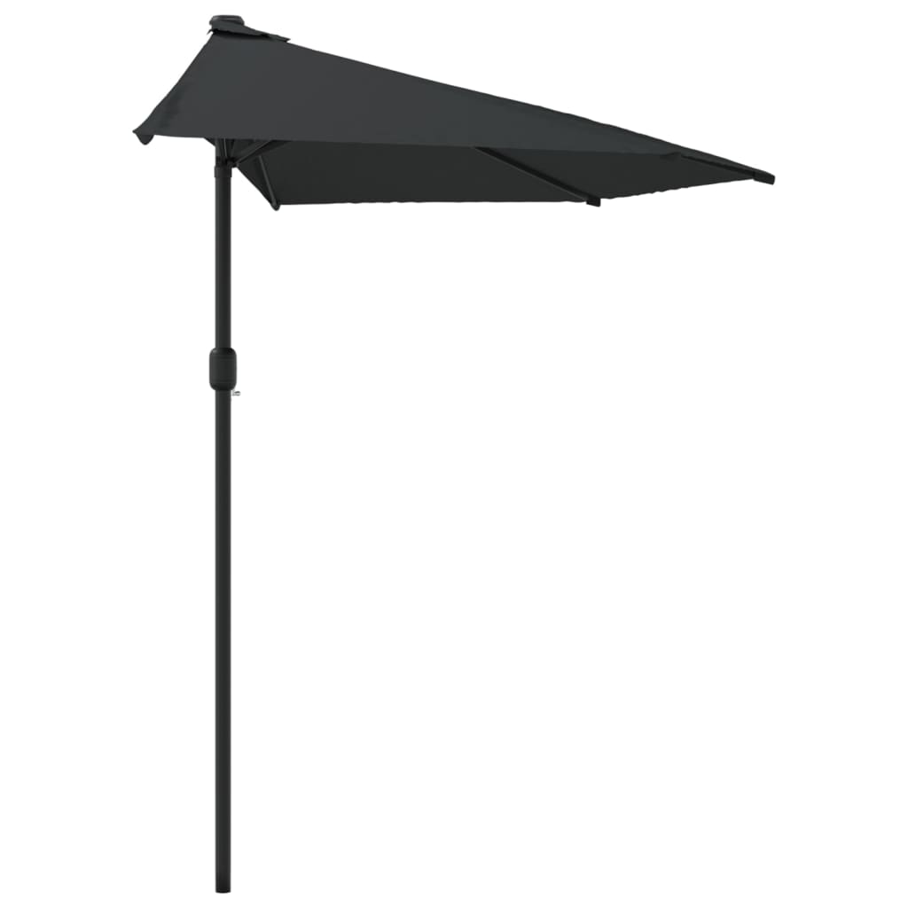 8720286106129_g_en_hd_2 vidaXL Balcony Parasol with Aluminium Pole Black 300x155x223 cm Half - Image 4
