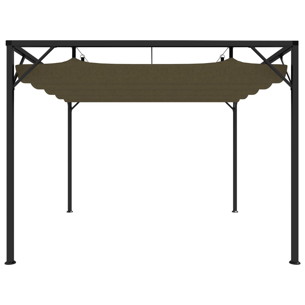 8720286106402_g_en_hd_2 vidaXL Garden Gazebo with Retractable Roof 3x3 m Taupe 180 g/m² - Image 3