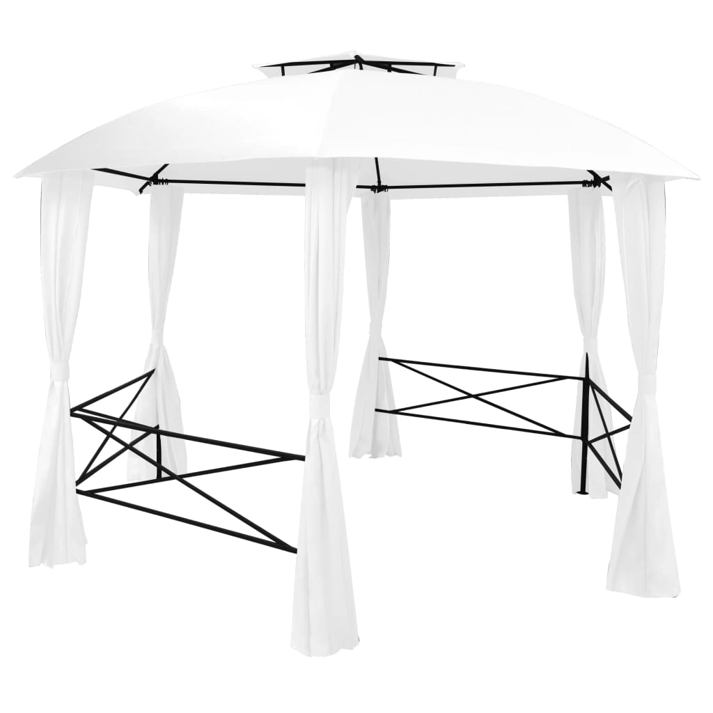8720286106549_g_en_hd_1 vidaXL Garden Marquee with Curtains 360x312x265 cm White 180 g/m² - Image 2