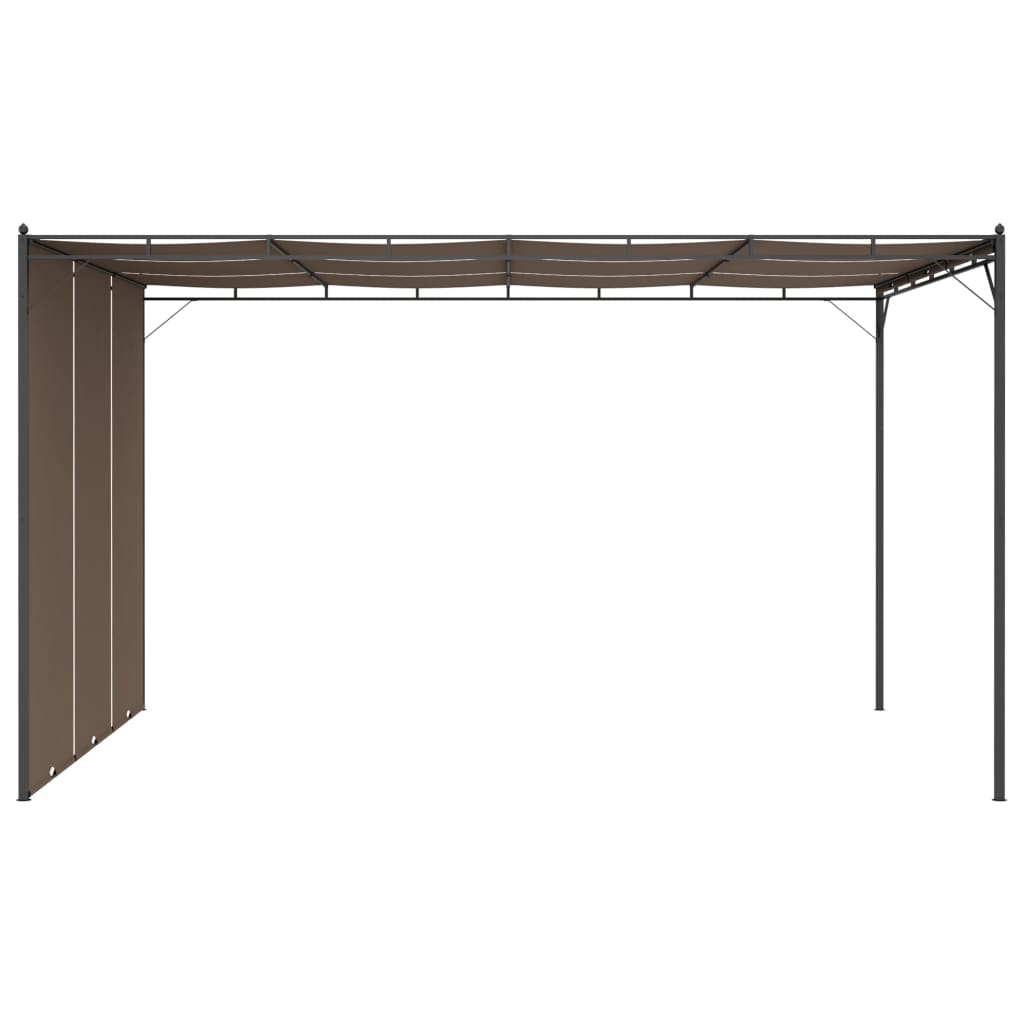 8720286106839_g_en_hd_3 vidaXL Garden Gazebo with Side Curtain 4x3x2.25 m Taupe - Image 4