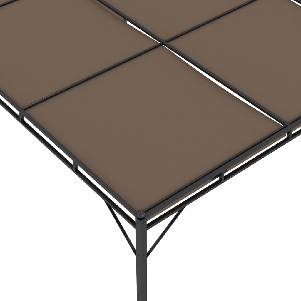 8720286106839_g_en_hd_7 vidaXL Garden Gazebo with Side Curtain 4x3x2.25 m Taupe - Image 8