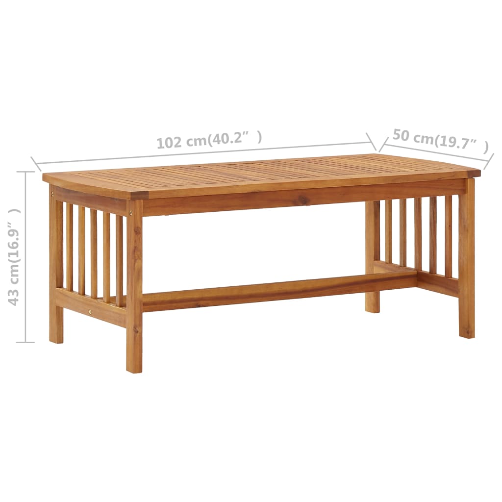 8720286107485_g_en_hd_5 vidaXL Coffee Table 102x50x43 cm Solid Acacia Wood - Image 6