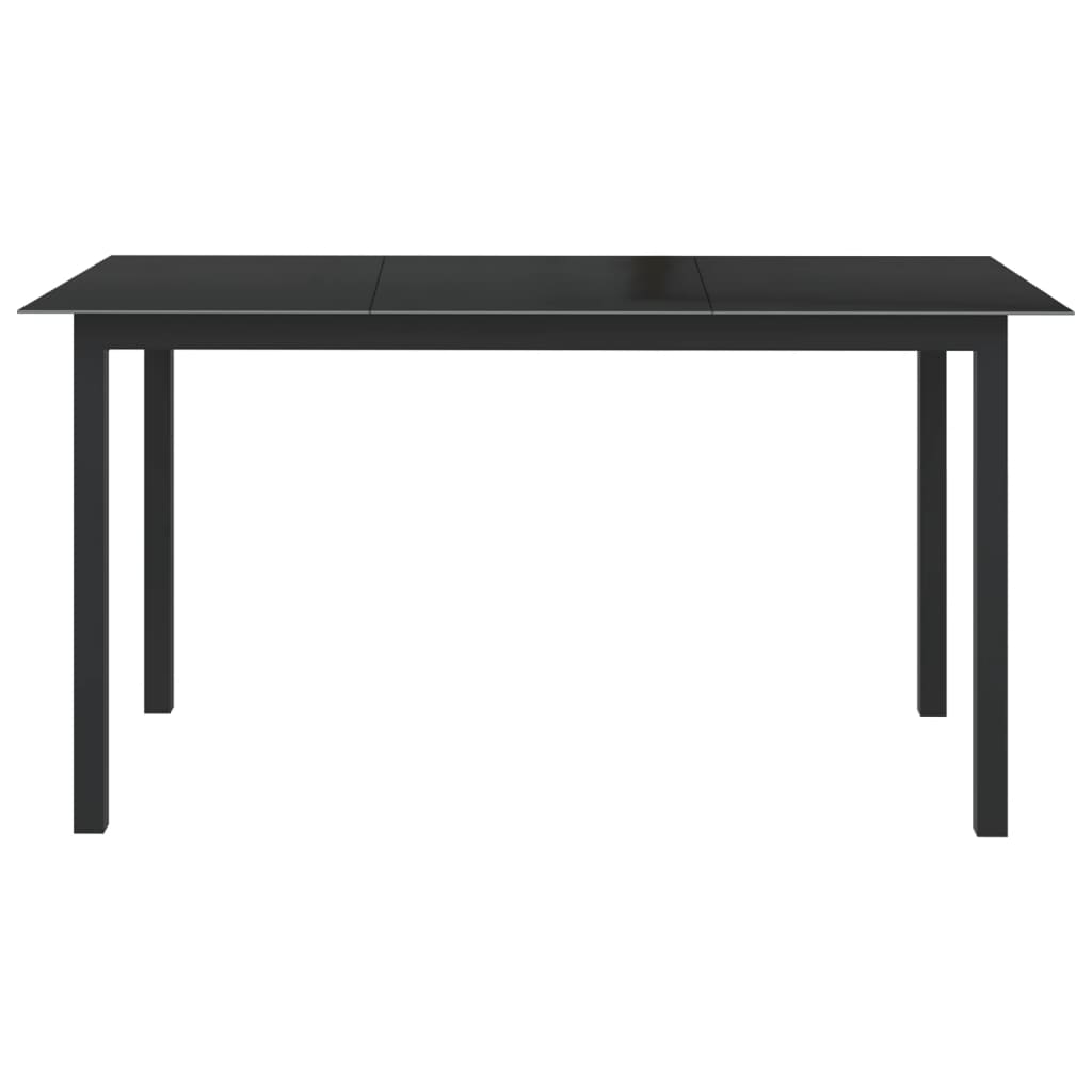 8720286108482_g_en_hd_1 vidaXL Garden Table Black 150x90x74 cm Aluminium and Glass - Image 2