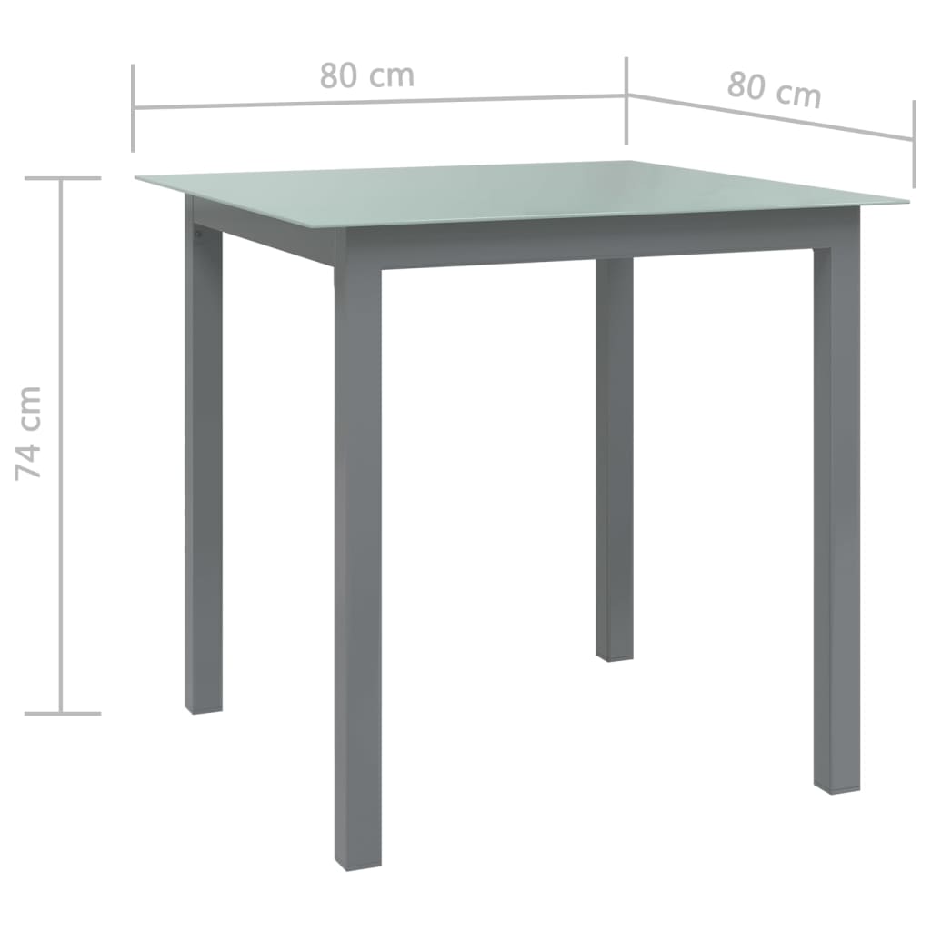 8720286108505_g_en_hd_4 vidaXL Garden Table Light Grey 80x80x74 cm Aluminium and Glass - Image 5