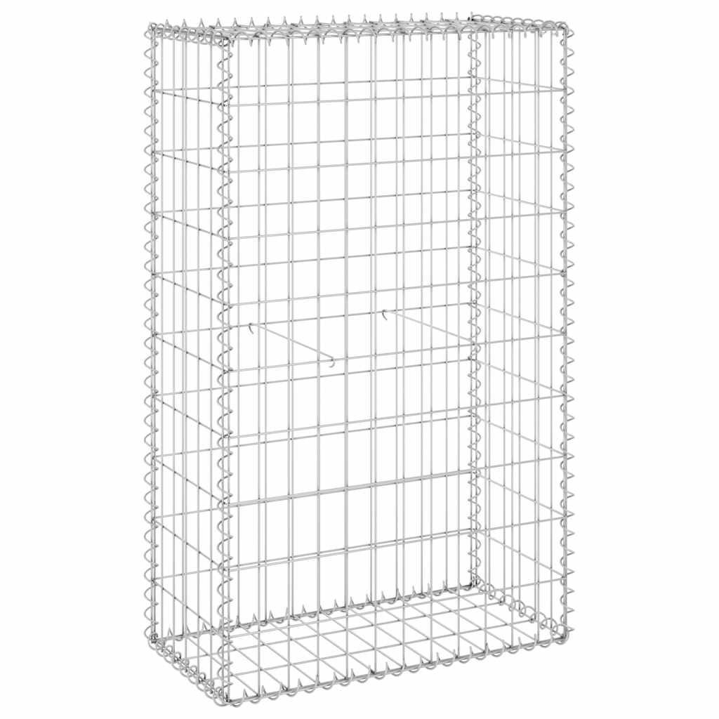 8720286110096_a_en_hd_1 vidaXL Gabion Wall with Covers Galvanised Steel 60x30x100 cm - Image 2