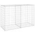 vidaXL Gabion Wall with Covers Galvanised Steel 150x60x100 cm - Image 2