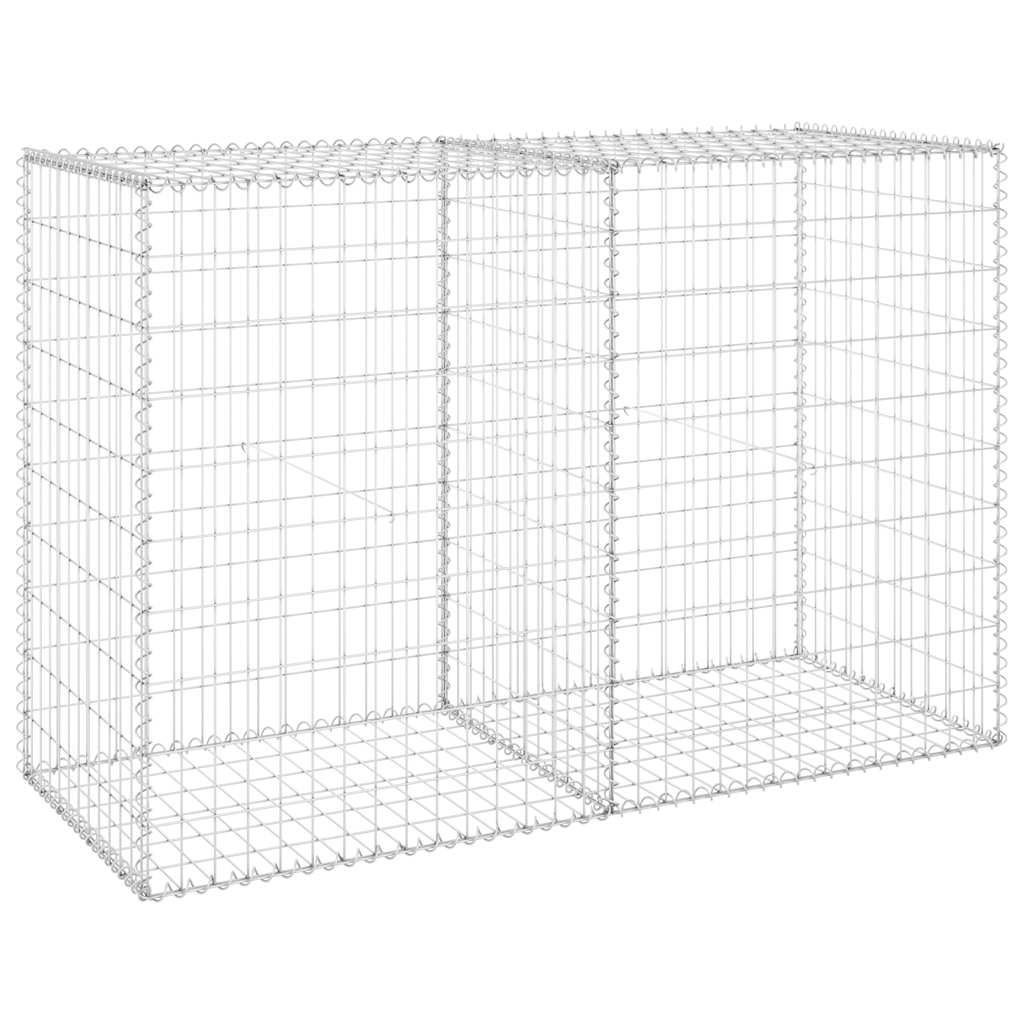 8720286110126_a_en_hd_1 vidaXL Gabion Wall with Covers Galvanised Steel 150x60x100 cm - Image 2