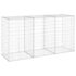 vidaXL Gabion Wall with Covers Galvanised Steel 200x60x100 cm - Image 2