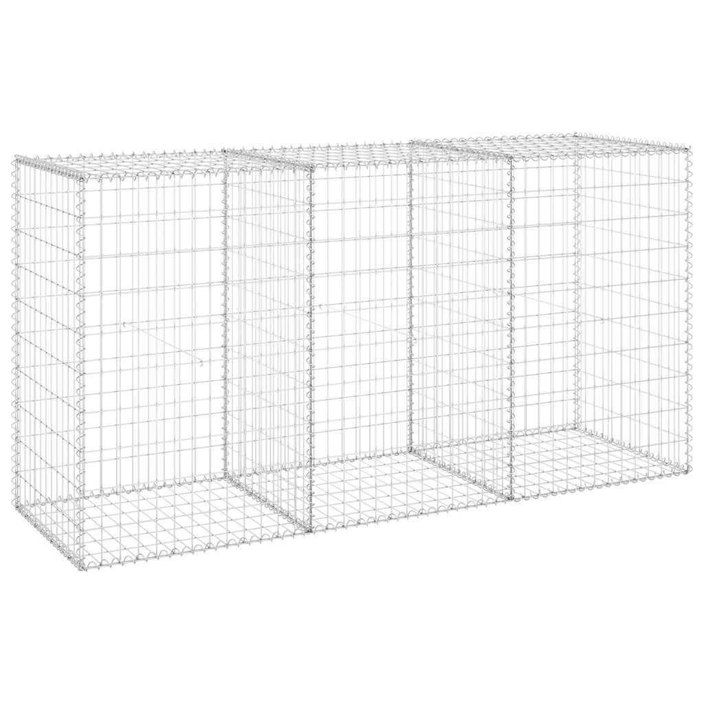 8720286110133_a_en_hd_1 vidaXL Gabion Wall with Covers Galvanised Steel 200x60x100 cm - Image 2